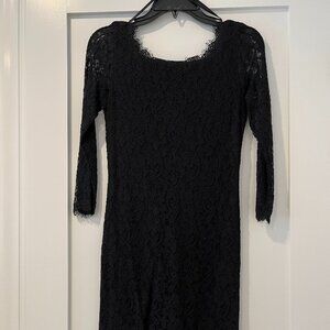 Diane Von Furstenberg Black Lace Dress